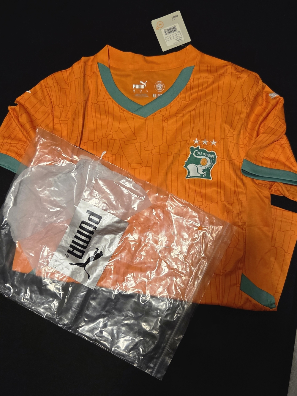 Pum Man Ivory Coast Orange Football Jersey
